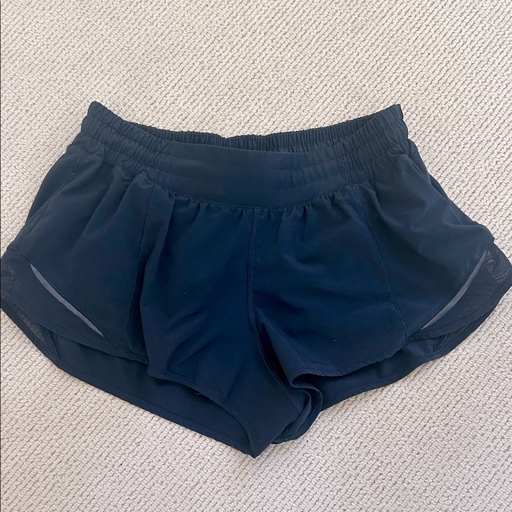 Lululemon Athletica Dark Blue Women's Hotty Hot Low Rise 2.5" Athletic Shorts